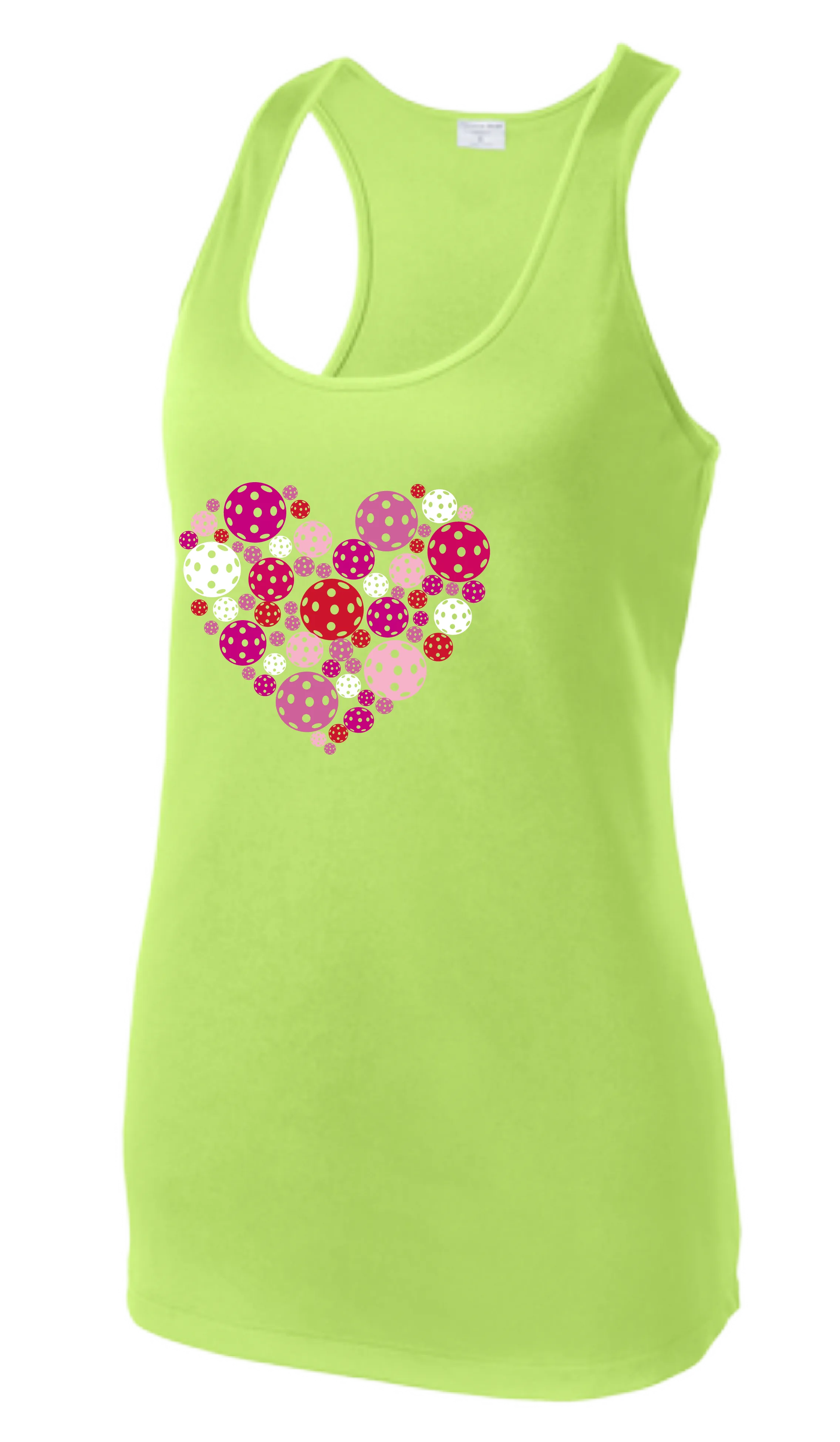 Pickleball Heart | Women’s Racerback Tank | 100% Polyester