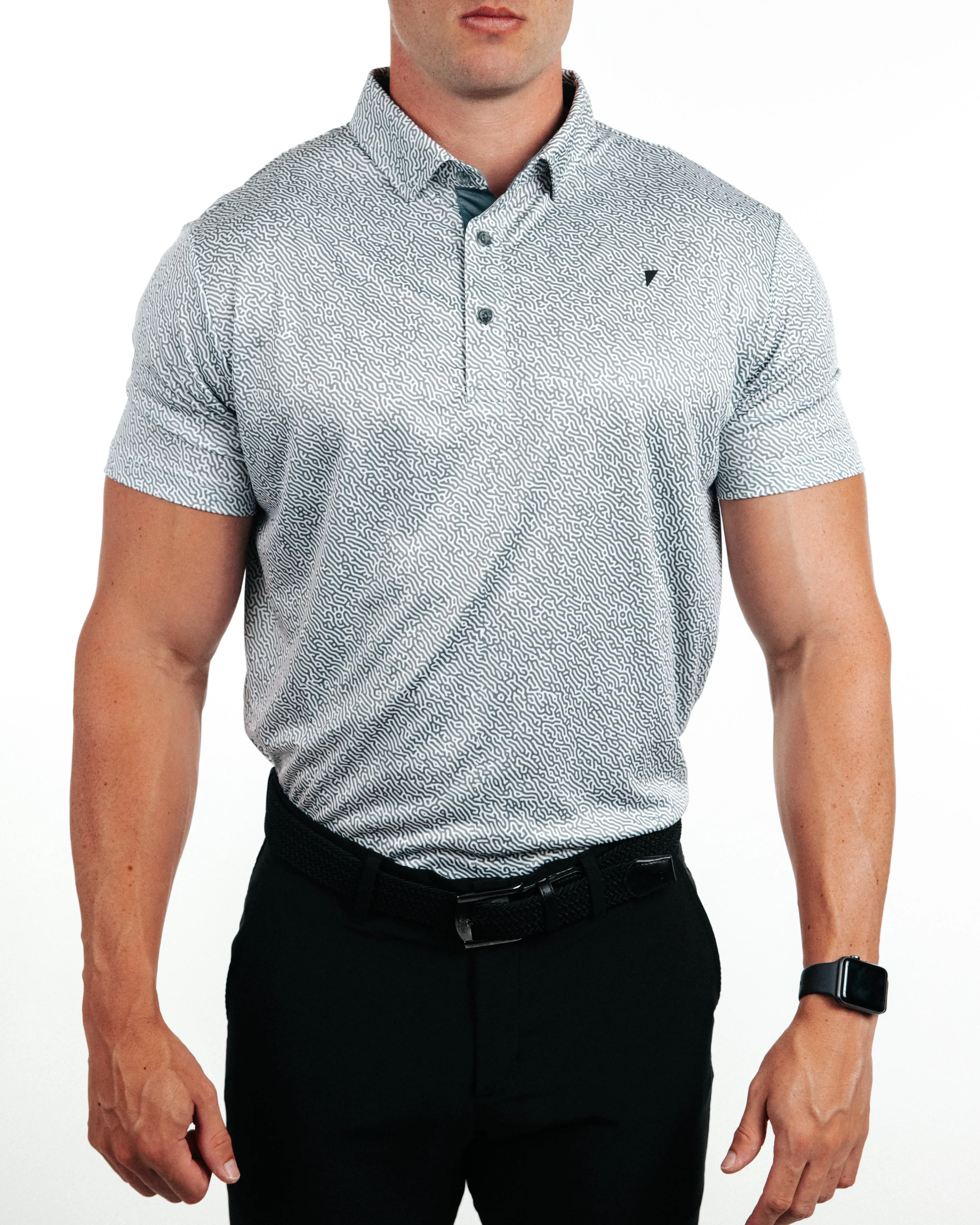 Primo Classic Polo - Gray Maze