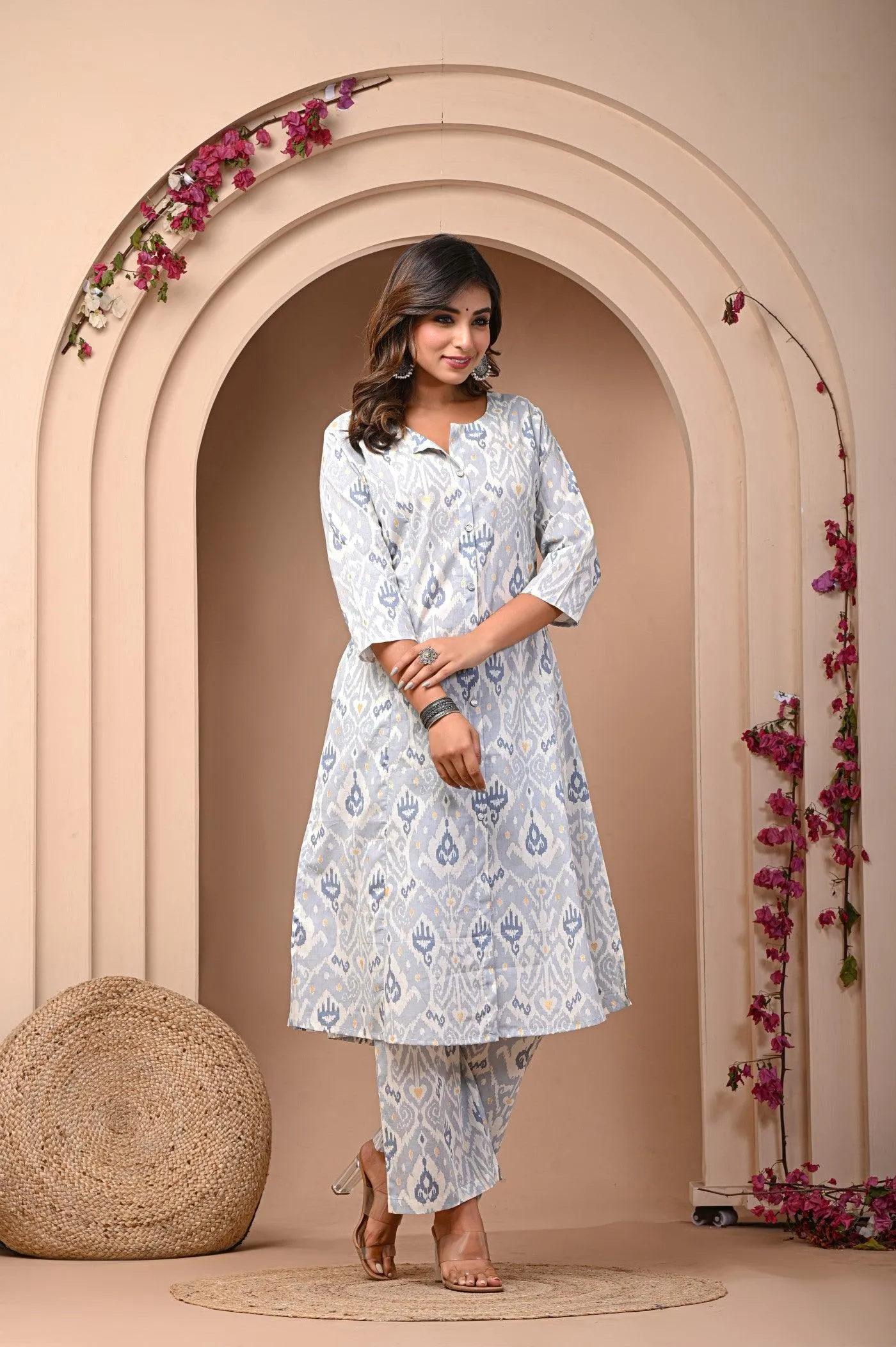 Pure Cotton Kurti With Pant Set From Women