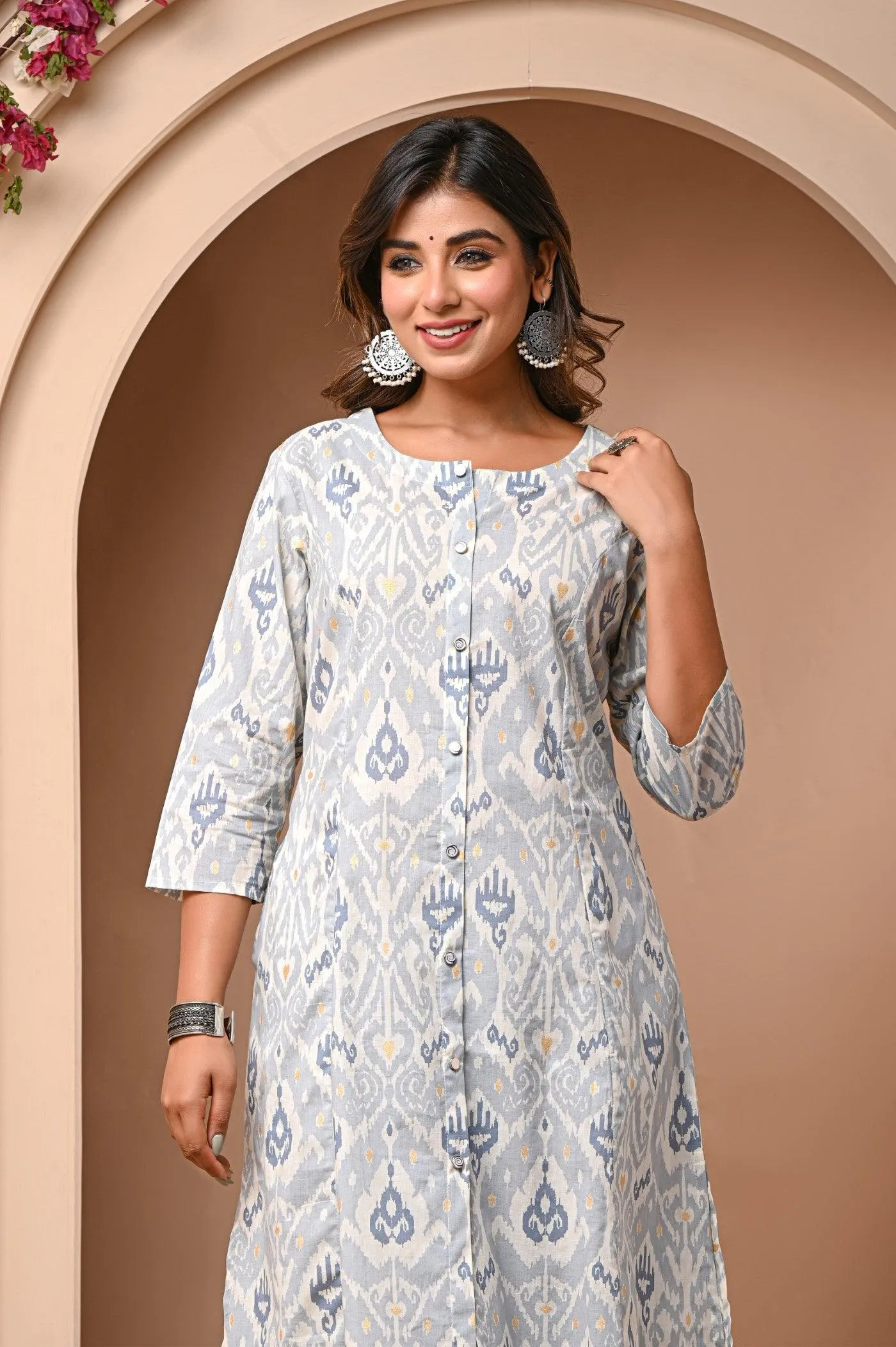 Pure Cotton Kurti With Pant Set From Women