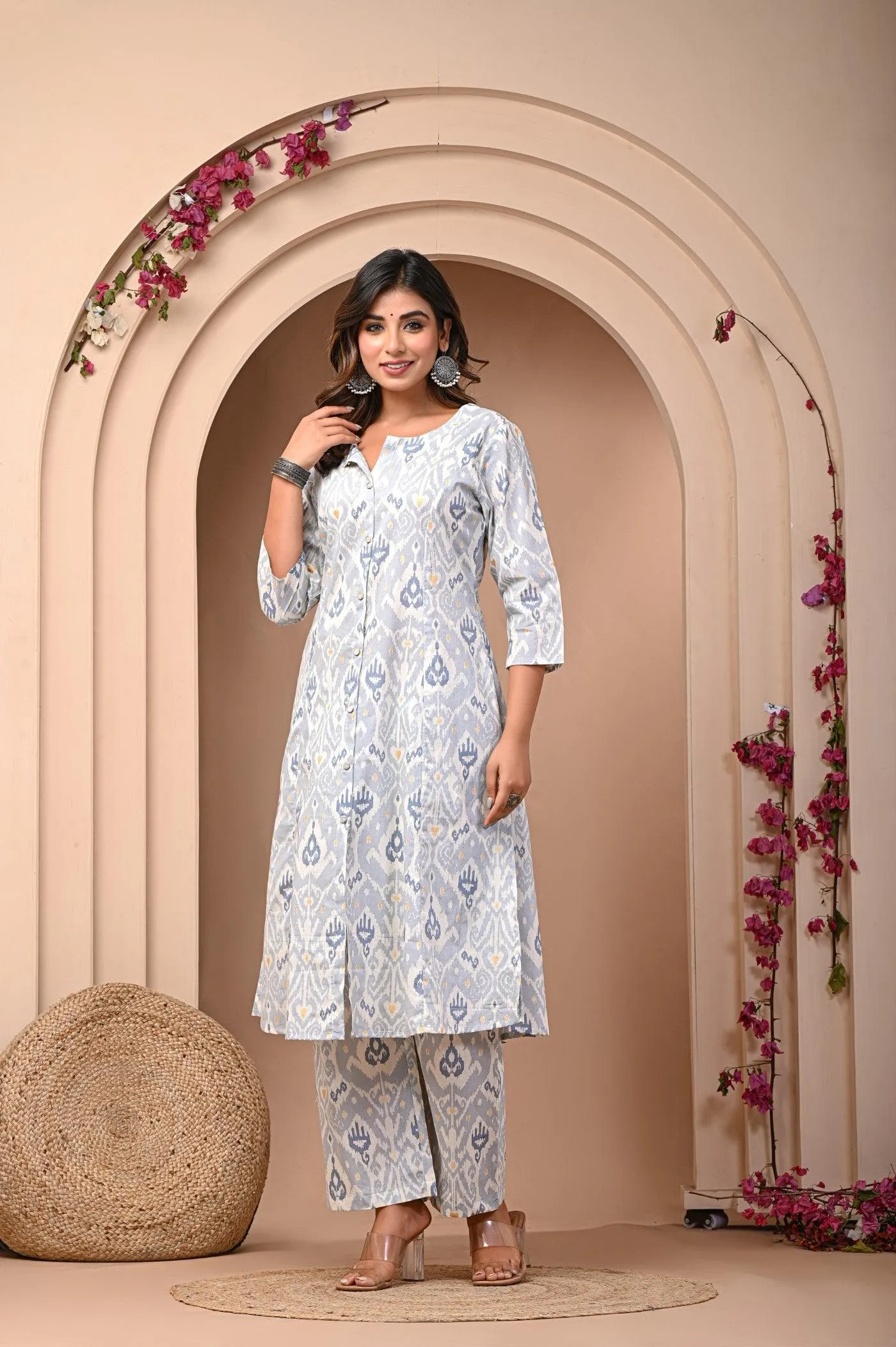 Pure Cotton Kurti With Pant Set From Women