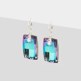 Purple & Blue Crystal Earrings