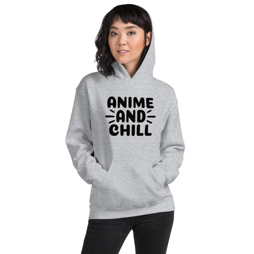 "Anime And Chill" | Bold Design | Unisex Hoodie