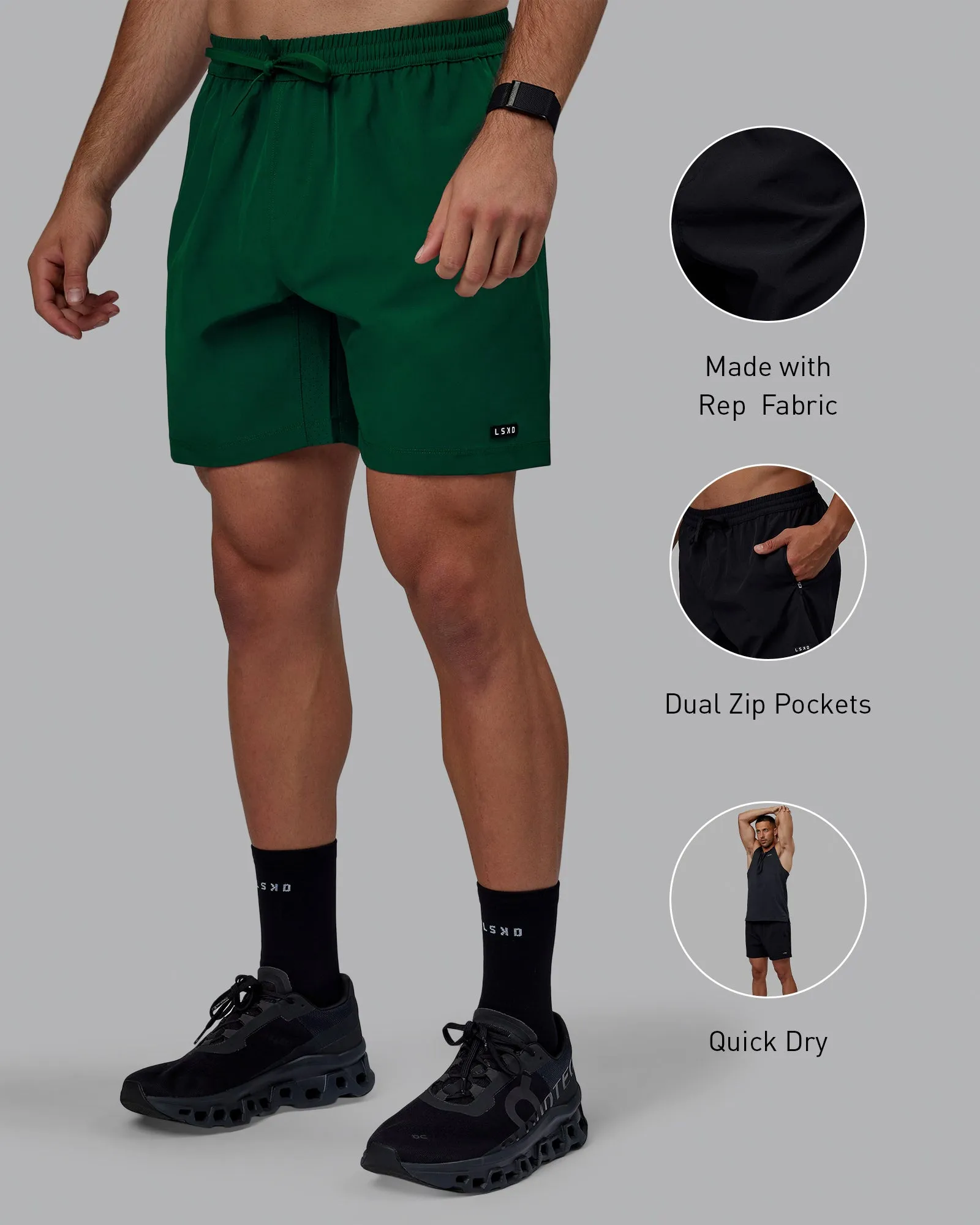 Rep 7" Performance Shorts - Deep Emerald