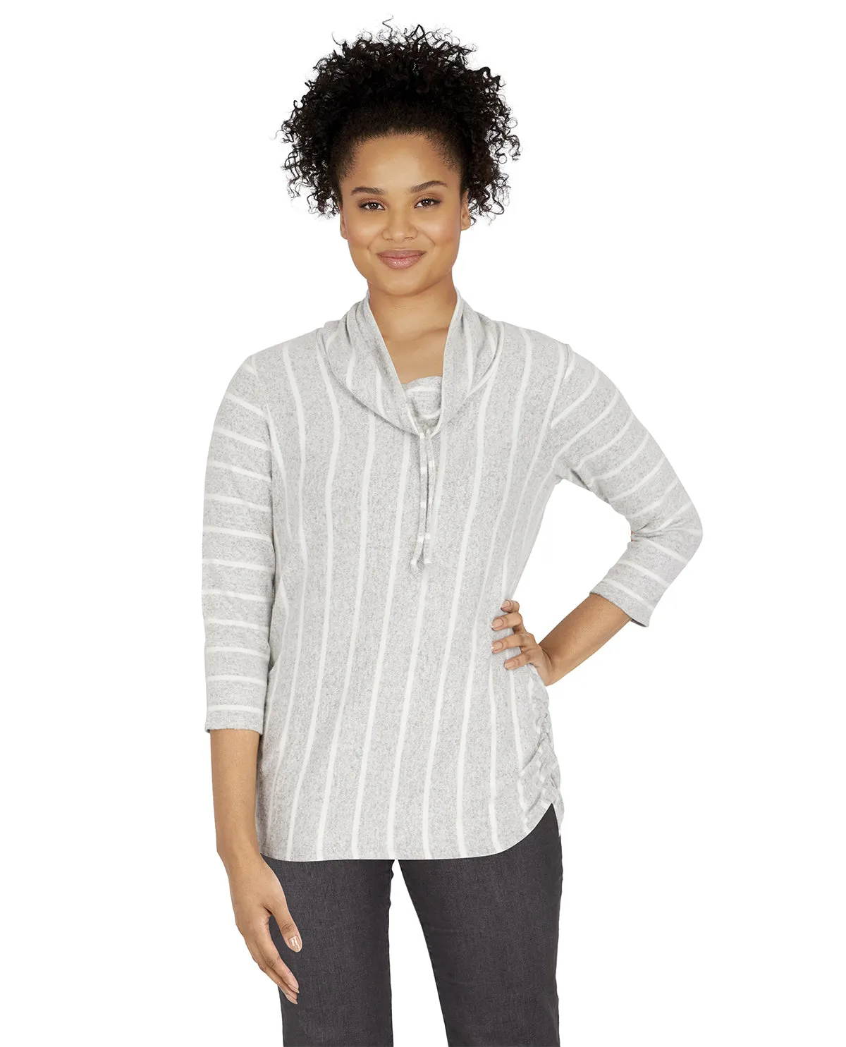 Ruby Road All Cozy Stripe Knit Top