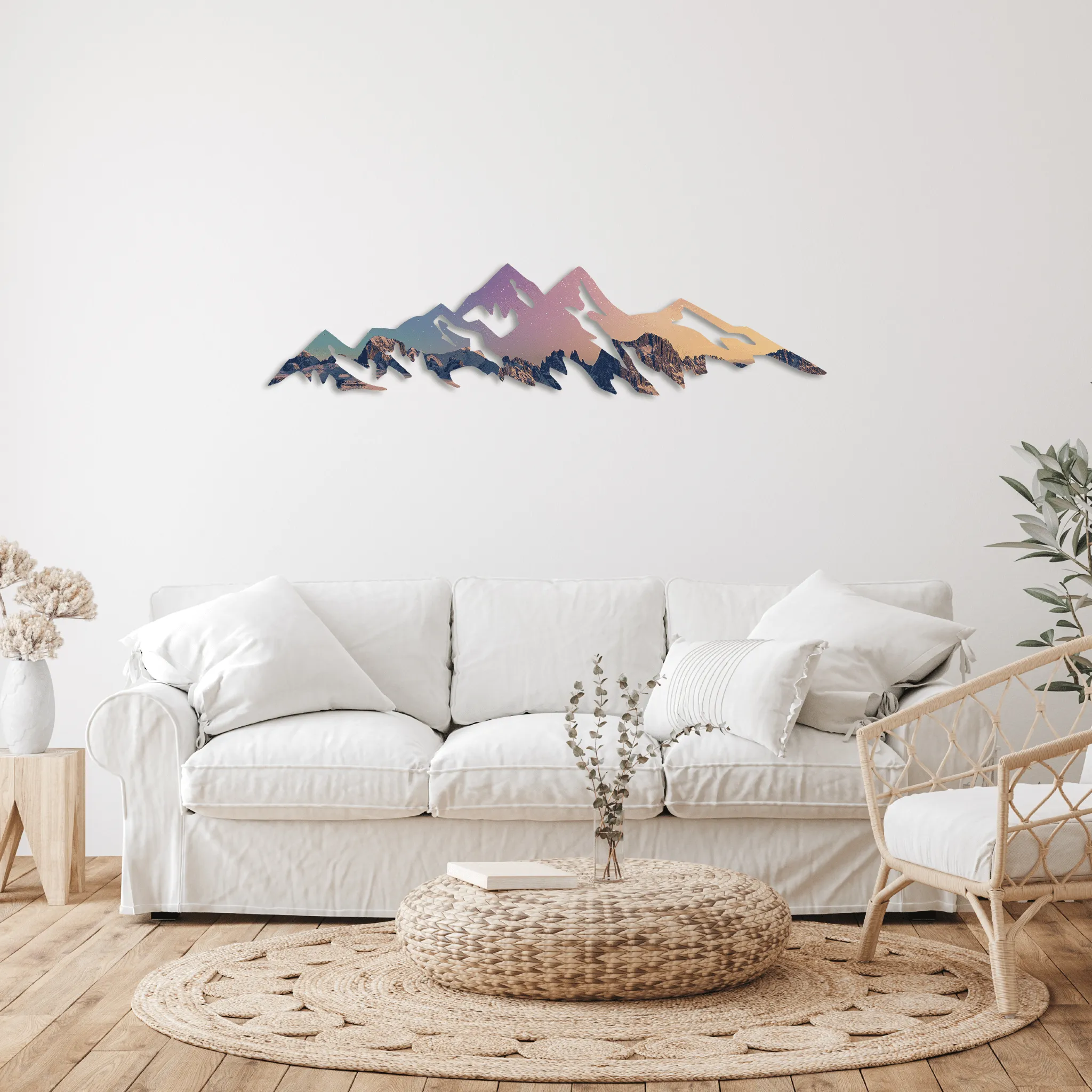 Space Mountains - Metal Wall Art