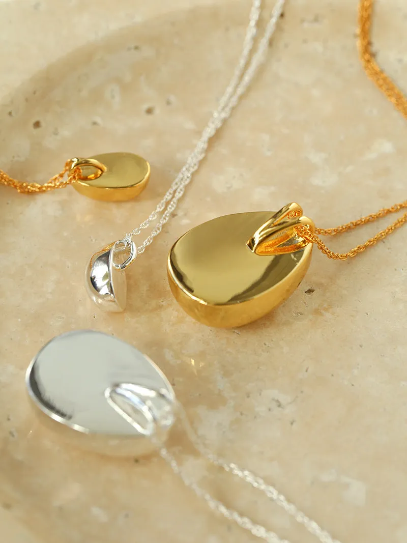 Stylish Large Water Drop Pendant Necklace-Large