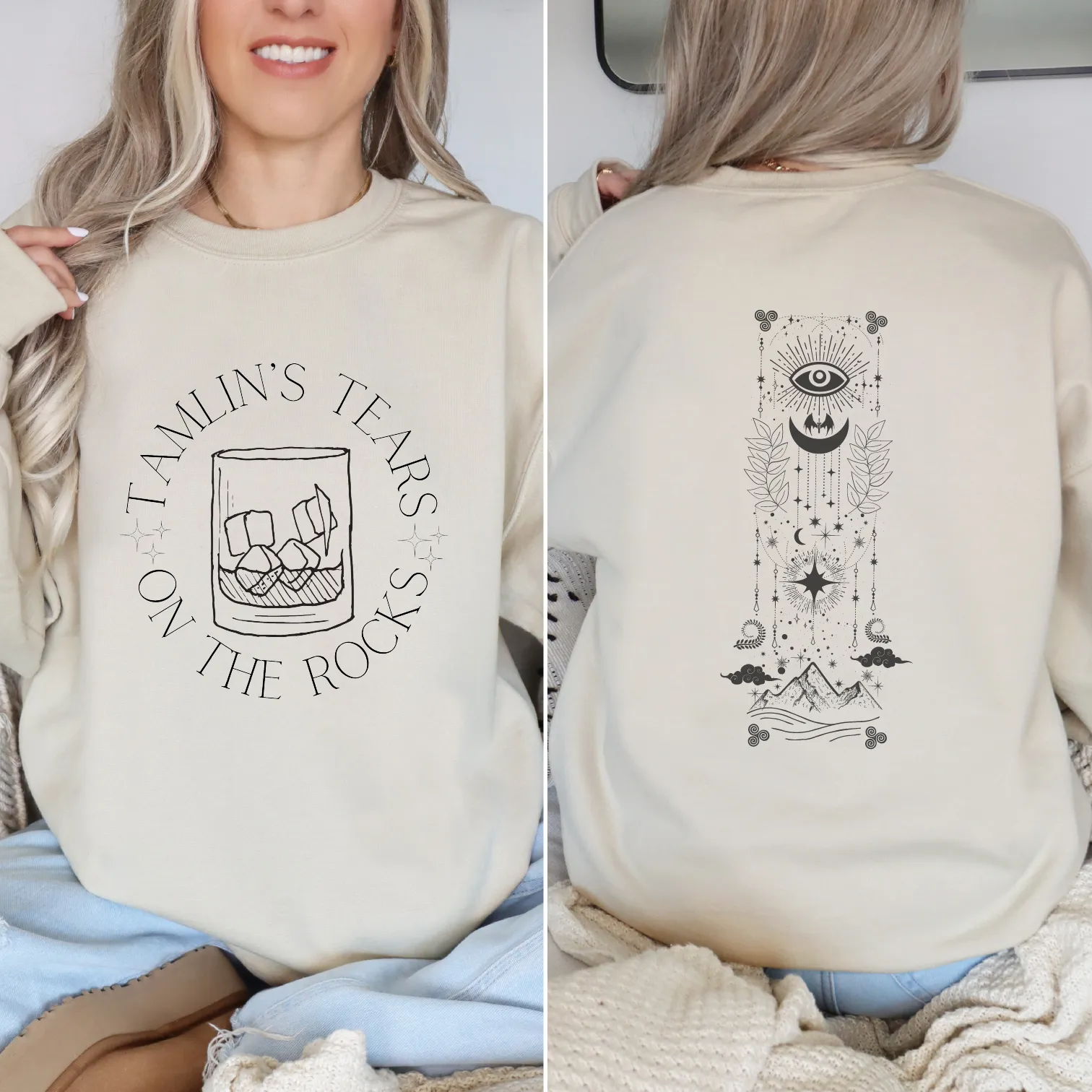 Tamlins Tears ACOTAR-Inspired Sweatshirt - Gildan, On The Rocks Design