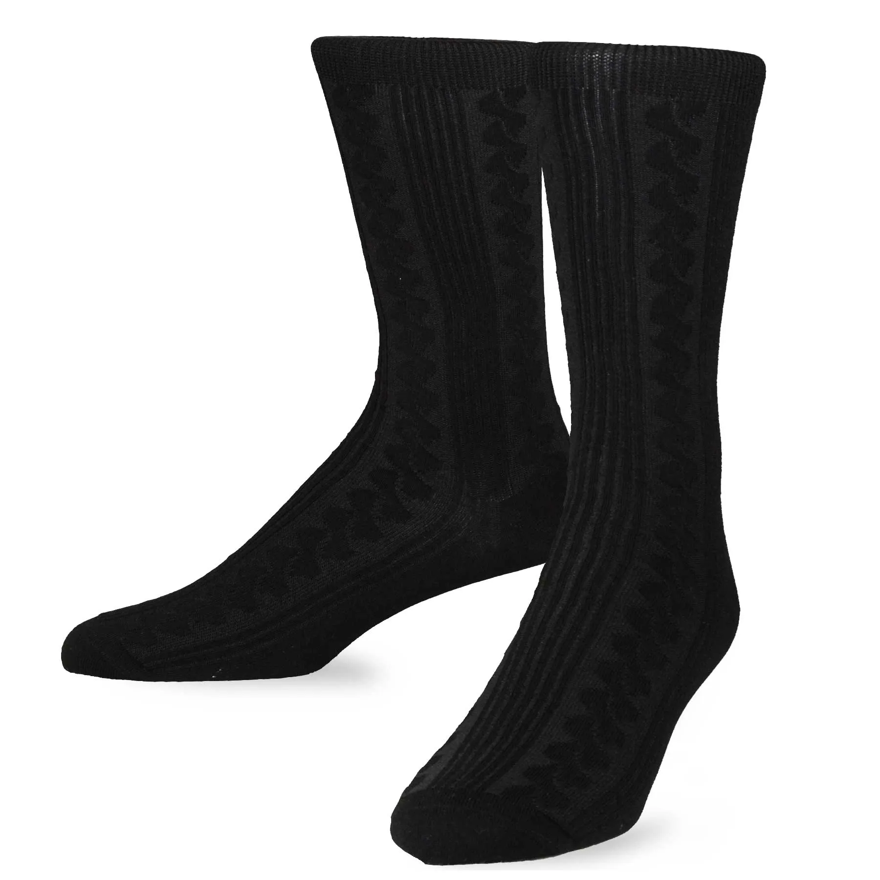 TeeHee Socks Men's Casual Cotton Crew Cable 3-Pack (50456)