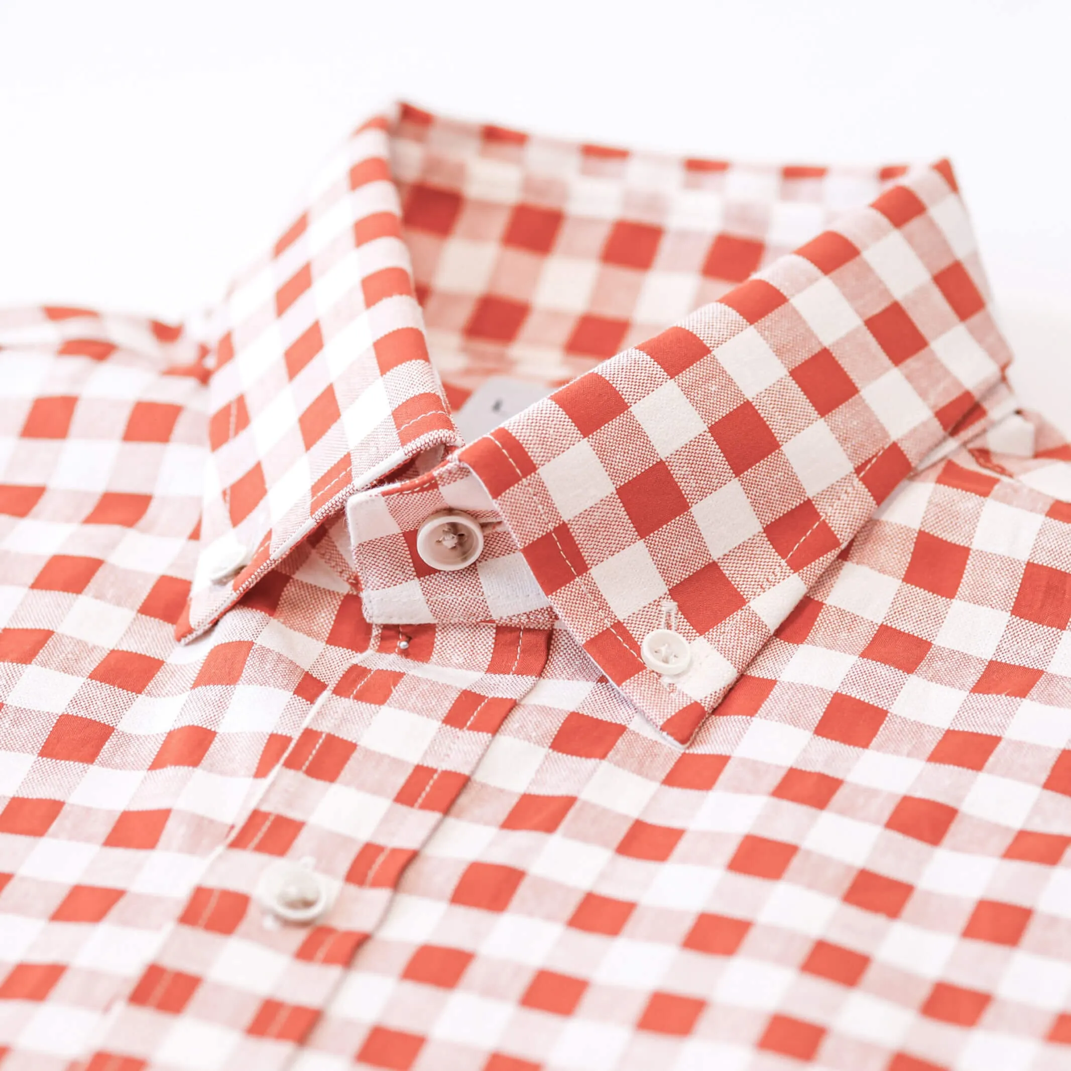 The Orange Coleman Cotton Linen Gingham Custom Shirt