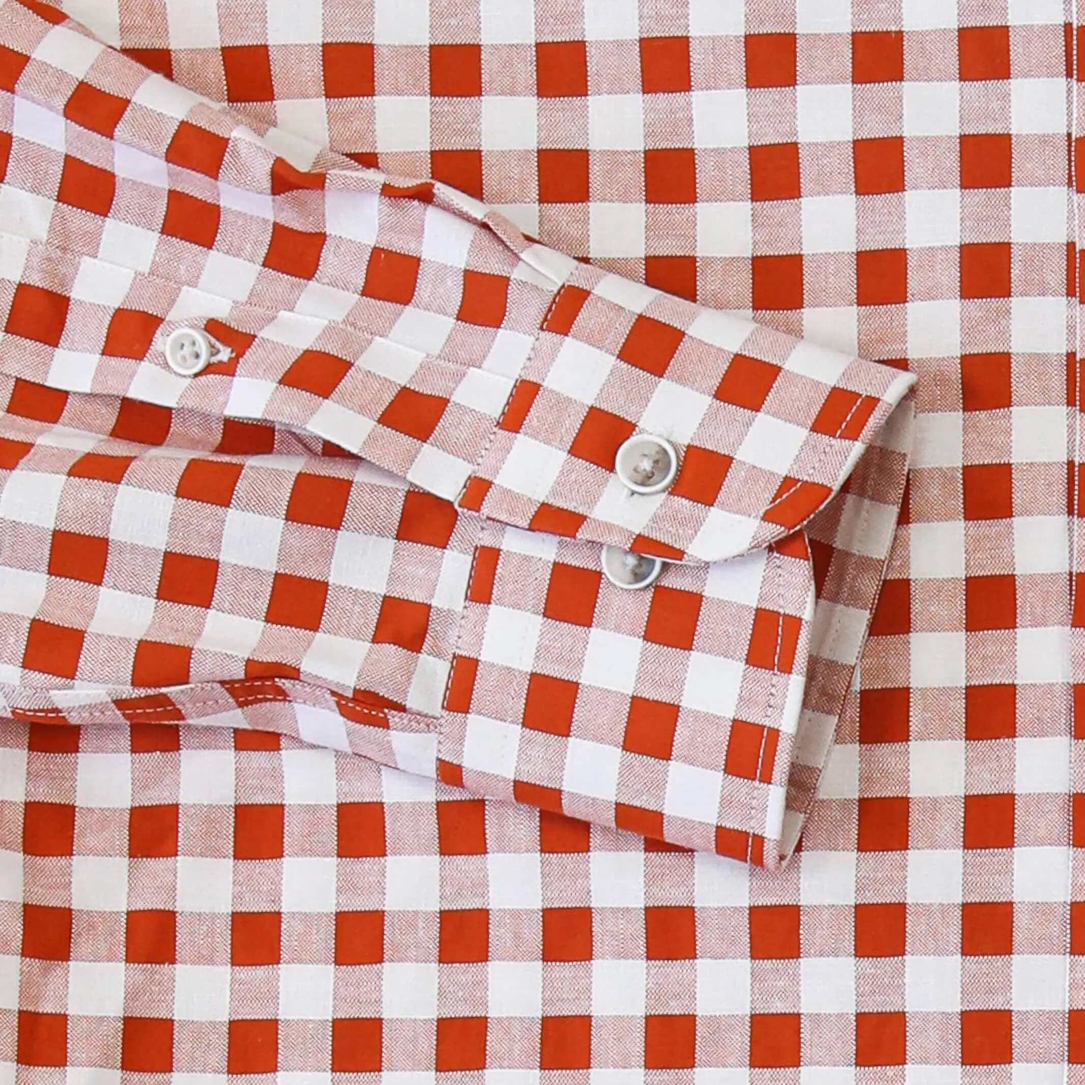 The Orange Coleman Cotton Linen Gingham Custom Shirt