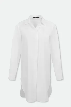 THE PERFECT SHIRT LENGTHENED IN ITALIAN COTTON STRETCH