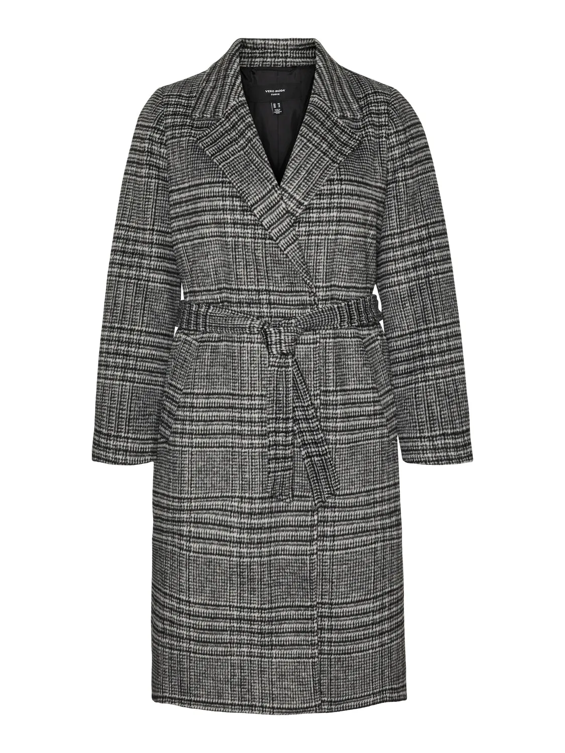 Vero Moda Curve Luck Long Checked Coat