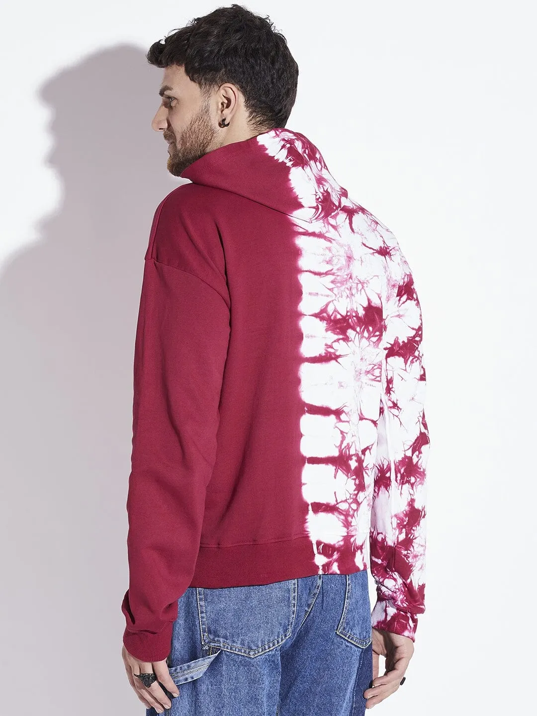 Wine Tie Dye Oversized Hoodie