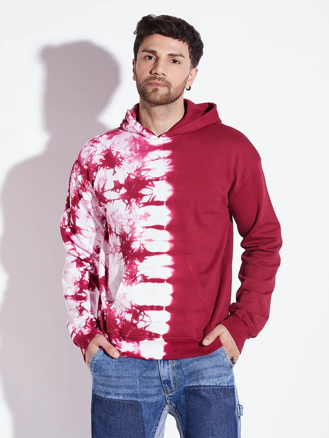 Wine Tie Dye Oversized Hoodie