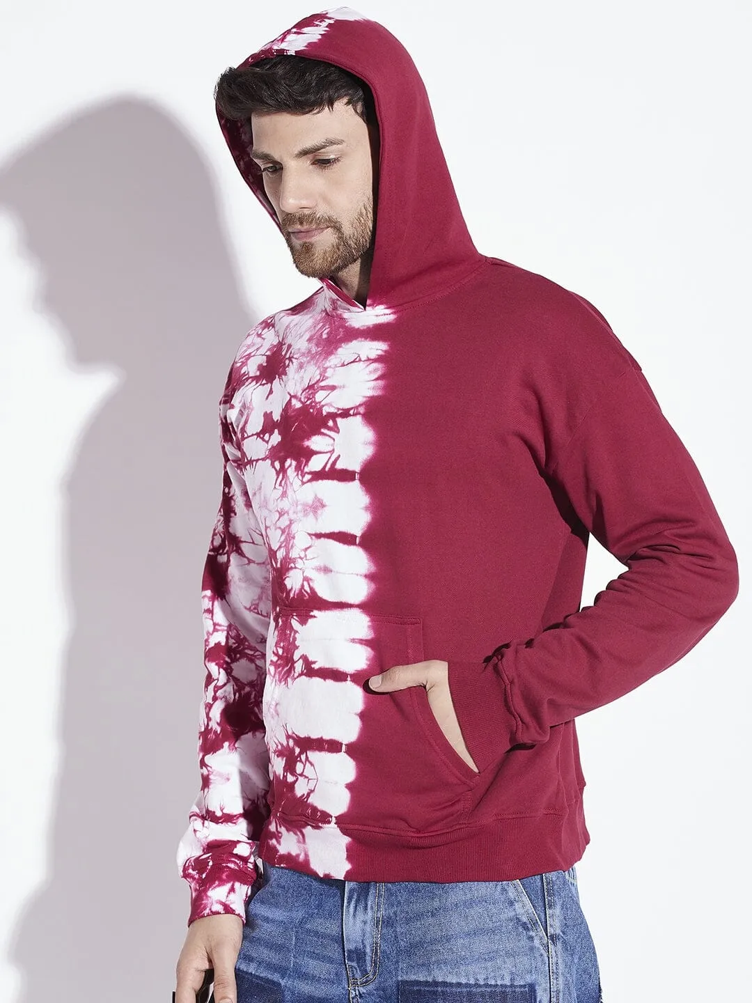 Wine Tie Dye Oversized Hoodie